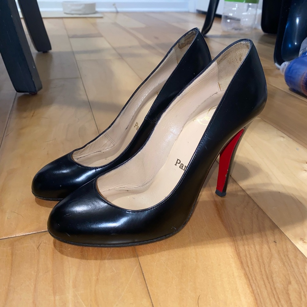 Louboutin Black and Red Women's Heels